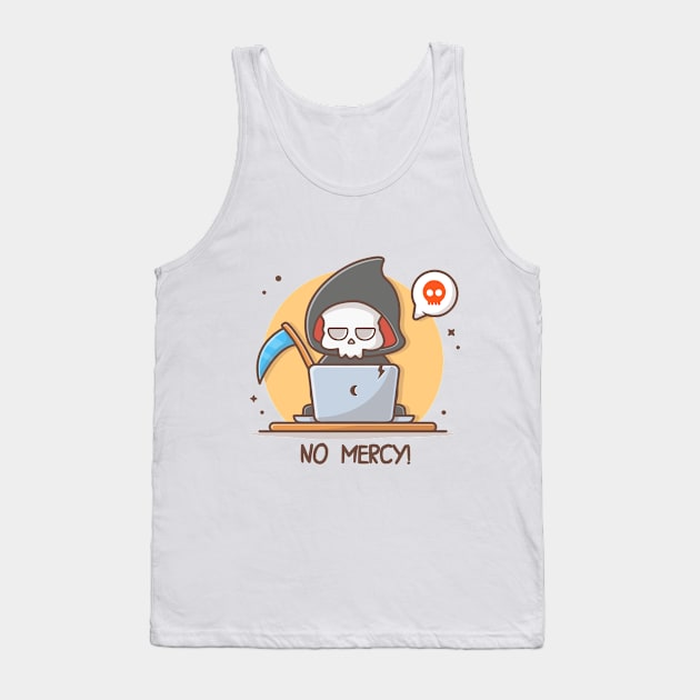 No Mercy Skull Tank Top by PutOnAHappyFace